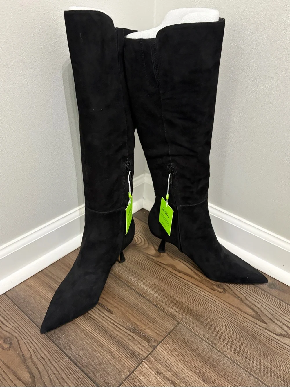Sam Edelman Black Over-the-Knee Pointed-Toe Boots